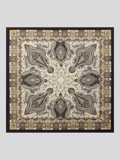 TUCH AUS SEIDENTWILL MIT PAISLEY-MOTIV
