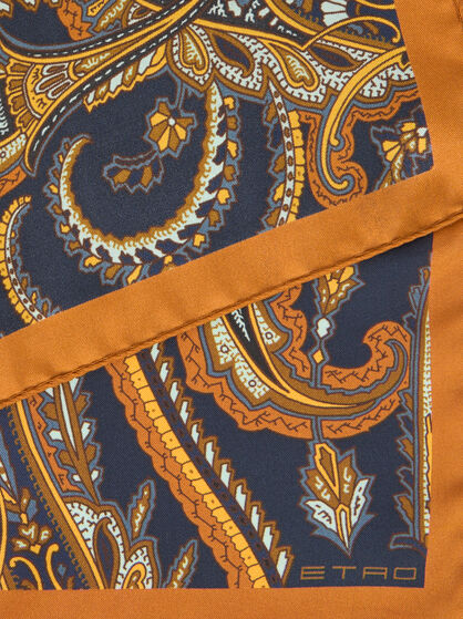 SILK SCARF WITH PAISLEY MOTIF