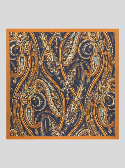 SILK SCARF WITH PAISLEY MOTIF