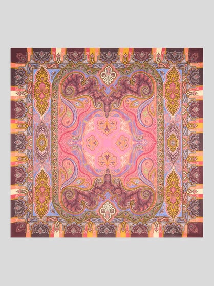 WOOL AND SILK SHAWL WITH PRINT