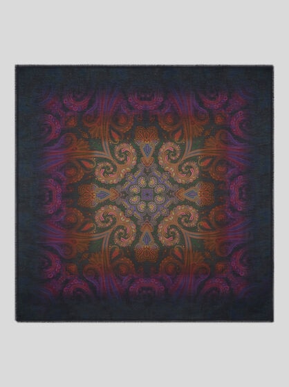 MODAL AND CASHMERE SHAWL WITH DEGRAD&Eacute; MOTIF