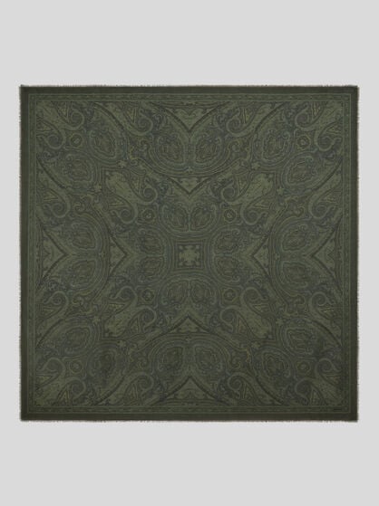 MODAL AND CASHMERE SHAWL WITH SYMMETRICAL MOTIF