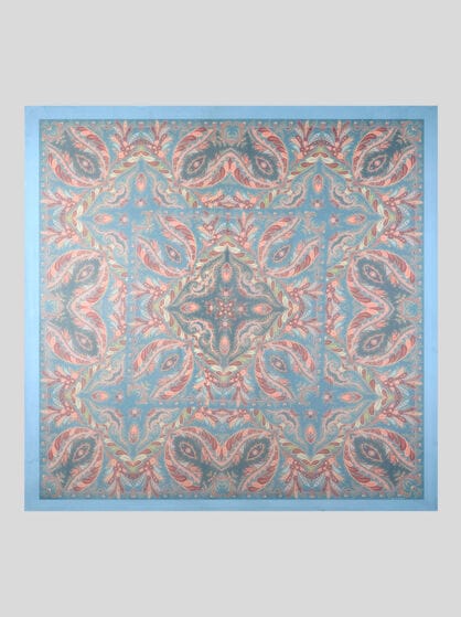 SILK SHAWL WITH PLACED PRINT