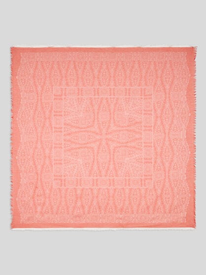 SHAWL WITH JACQUARD PAISLEY AND MEDALLION MOTIF