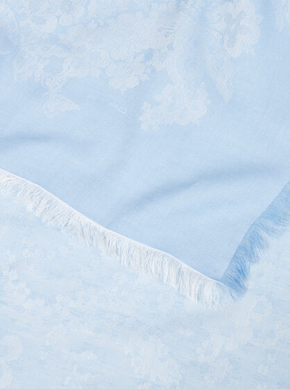FLORAL JACQUARD PAISLEY SHAWL