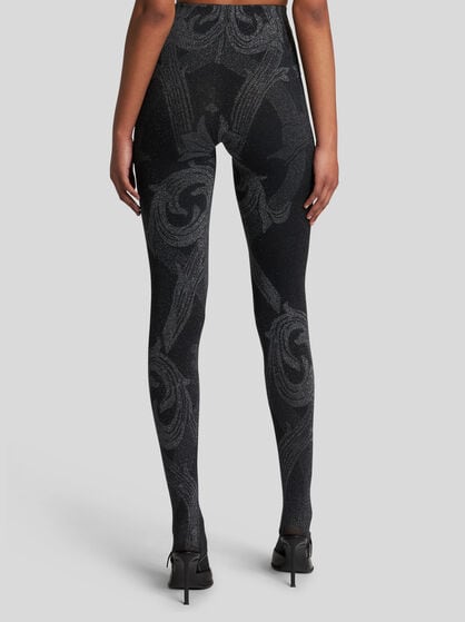 METALLIC JACQUARD TIGHTS