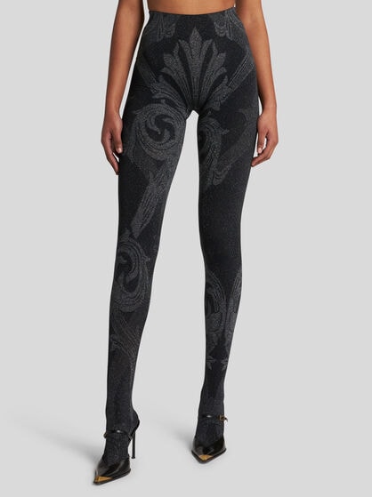 METALLIC JACQUARD TIGHTS