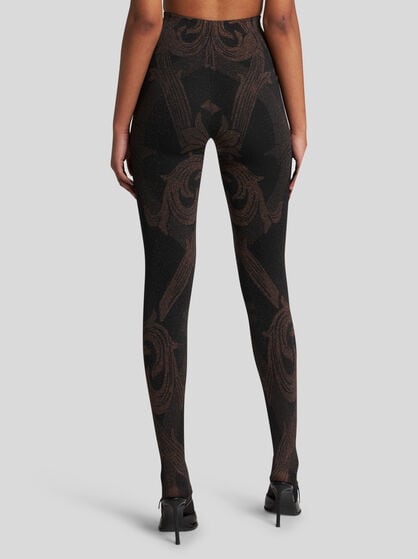 METALLIC JACQUARD TIGHTS