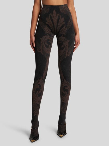 METALLIC JACQUARD TIGHTS