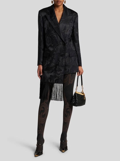 METALLIC JACQUARD TIGHTS