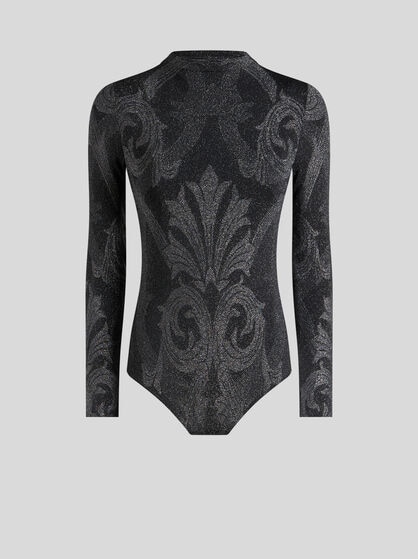 METALLIC JACQUARD BODYSUIT