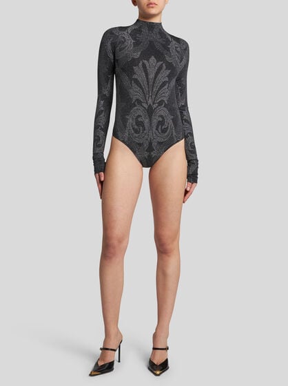 METALLIC JACQUARD BODYSUIT