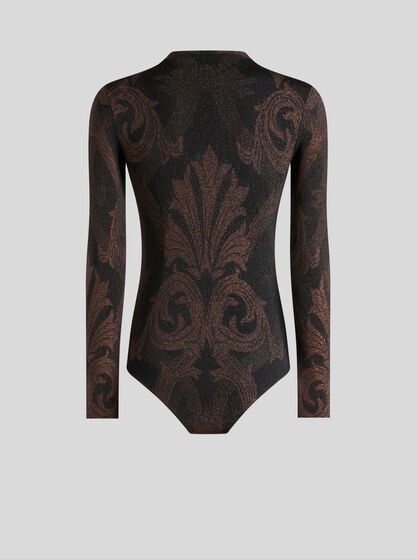 METALLIC JACQUARD BODYSUIT