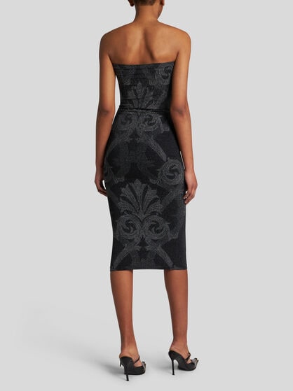 METALLIC JACQUARD DRESS
