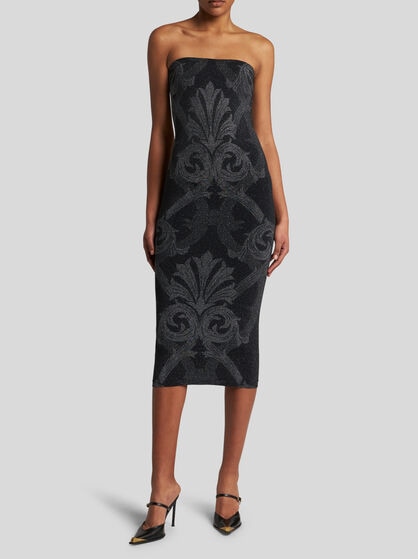 METALLIC JACQUARD DRESS
