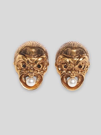 OHRRINGE MIT MASKEN UND PERLEN