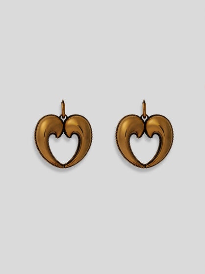 DROP EARRINGS WITH PAISLEY HEART