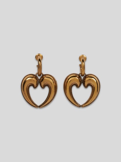 EARRINGS WITH PAISLEY HEART