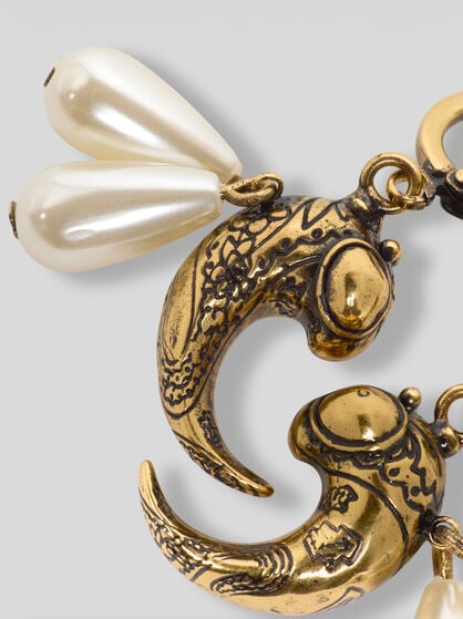 EARRINGS WITH PAISLEY BEES