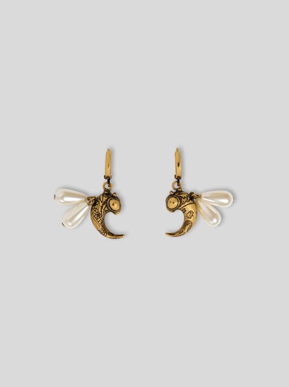 EARRINGS WITH PAISLEY BEES