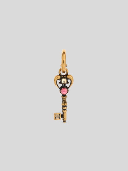 DROP EARRINGS WITH KEY AND STONES