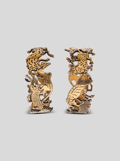 HOOP EARRINGS WITH ANIMALS