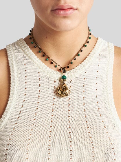NECKLACE WITH PAISLEY PENDANT