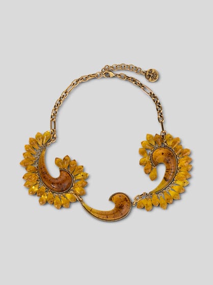 PAISLEY NECKLACE WITH DROPLETS