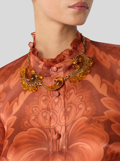PAISLEY NECKLACE WITH DROPLETS