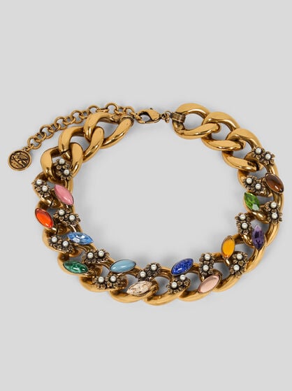 CHAIN NECKLACE WITH APPLIQU&Eacute;S