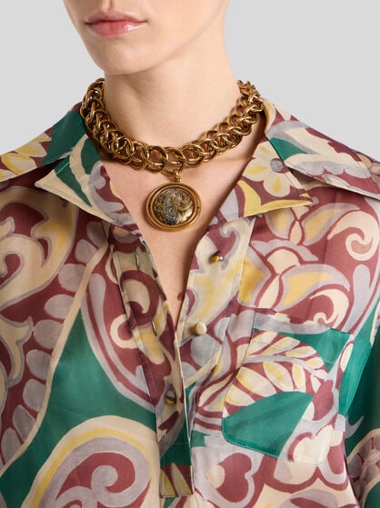 NECKLACE WITH PAISLEY BUTTON