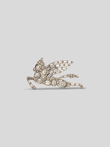 PEGASO BROOCH WITH CRYSTALS