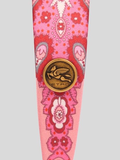 SILK HAIR BAND WITH PEGASO BUTTON