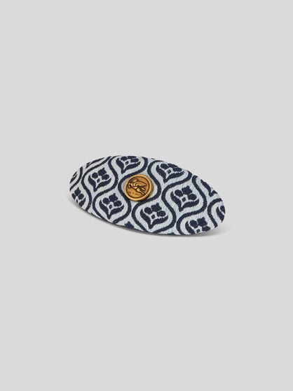 FLORAL OVAL HAIR CLIP