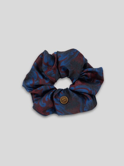 SILK-BLEND JACQUARD SCRUNCHIE