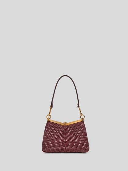 SMALL WOVEN LEATHER VELA BAG