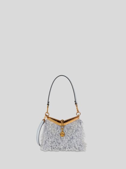 SMALL WOOL AND MOHAIR VELA BAG