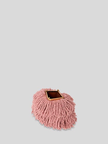 SMALL WOOL VELA BAG WITH FRINGING