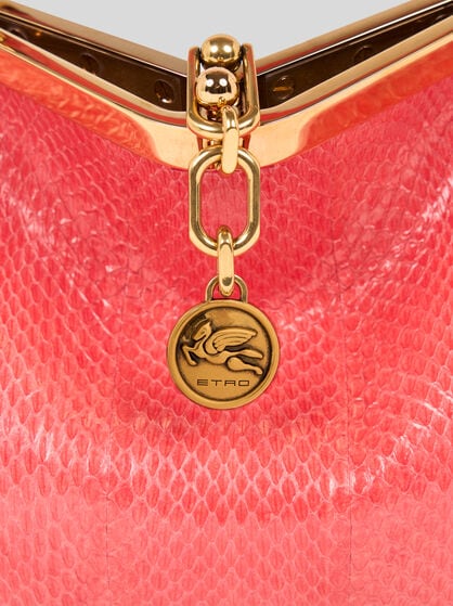 SMALL VELA BAG IN FINE ELAPHE SNAKESKIN