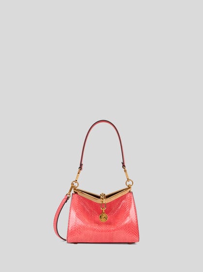 SMALL VELA BAG IN FINE ELAPHE SNAKESKIN