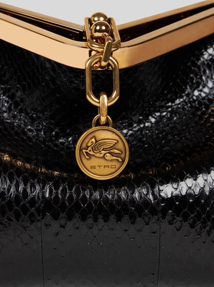 SMALL VELA BAG IN FINE ELAPHE SNAKESKIN