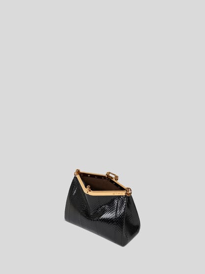 SMALL VELA BAG IN FINE ELAPHE SNAKESKIN