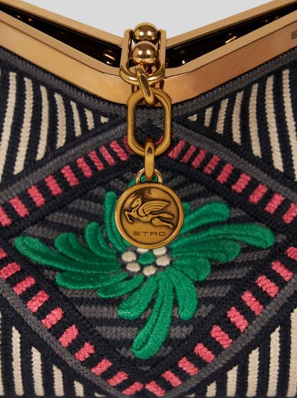 SMALL VELA BAG WITH FLORAL EMBROIDERY