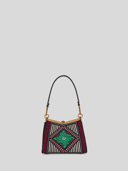 SMALL VELA BAG WITH FLORAL EMBROIDERY
