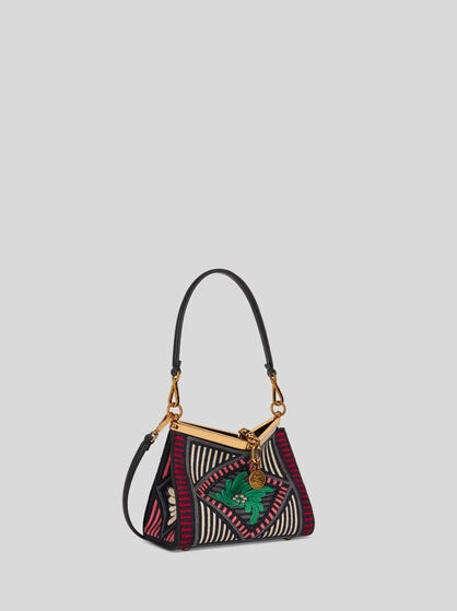 SMALL VELA BAG WITH FLORAL EMBROIDERY