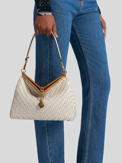 MITTLERE VELA-TASCHE MIT FLECHTMUSTER