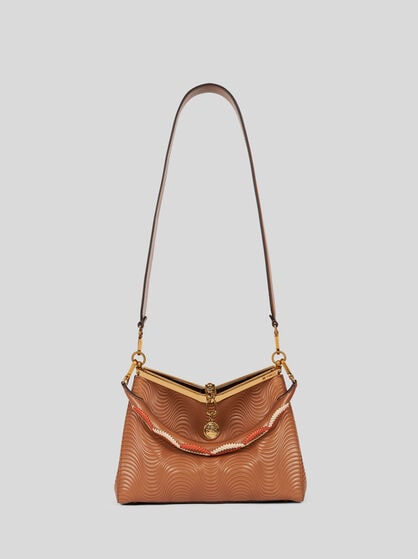MEDIUM VELA BAG WITH WAVY MOTIF AND CLUTCH