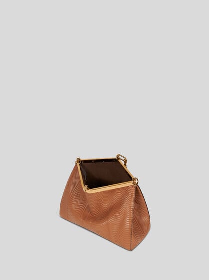 MEDIUM VELA BAG WITH WAVY MOTIF AND CLUTCH