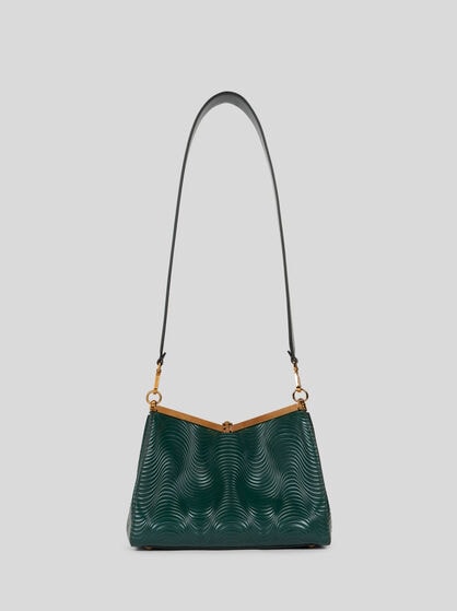 MEDIUM VELA BAG WITH WAVY MOTIF AND CLUTCH