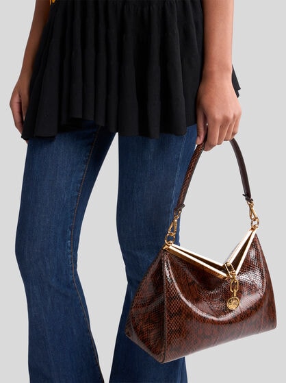 MEDIUM VELA BAG IN ELAPHE LEATHER